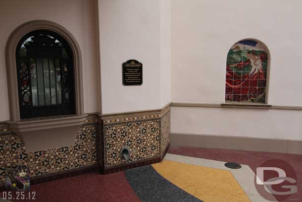 A plaque talking about the historical significance of the Carthay (12/21/37 is when Snow White premiered there).  A close up in several pages.