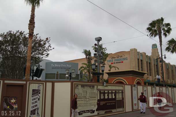 More signage has been painted on the buildings.