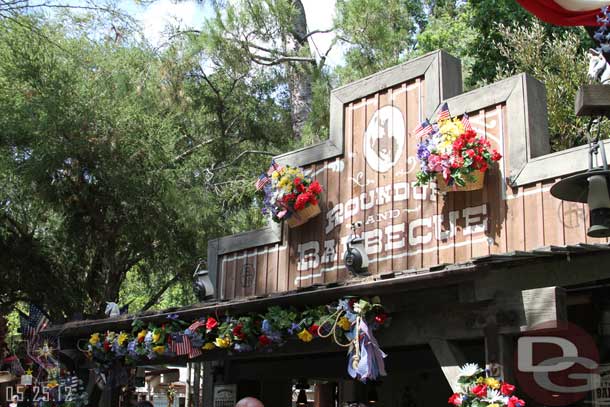 The BBQ area is decked out for summer now.