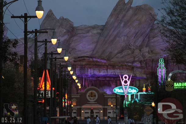 The lights were coming on in Radiator Springs.