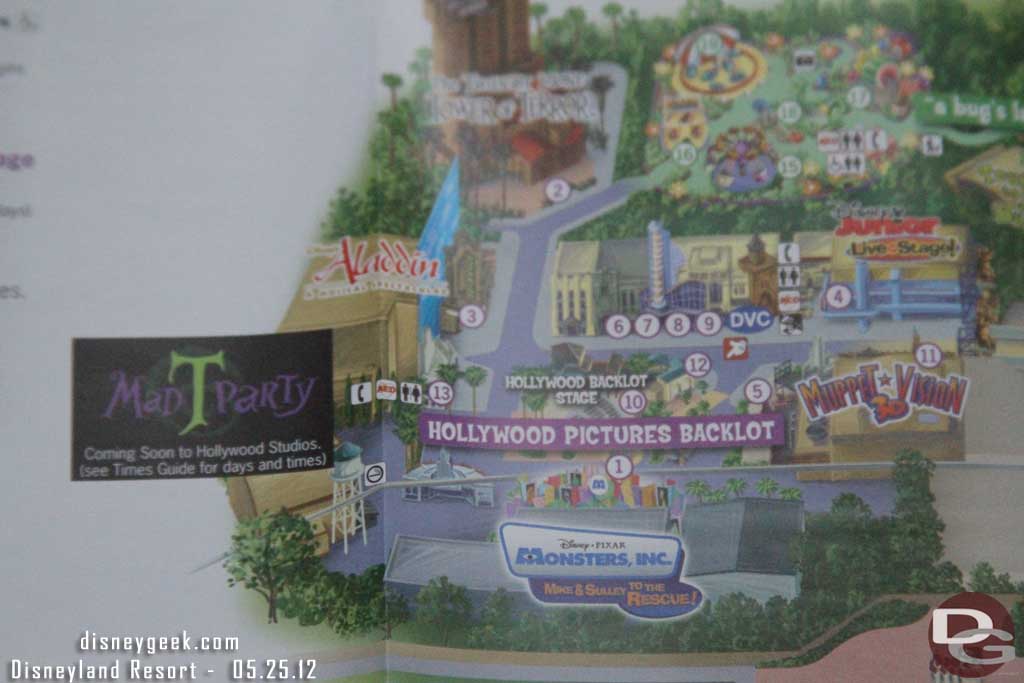 And on the park maps (note over at Disneyland the Jamboree is not though).