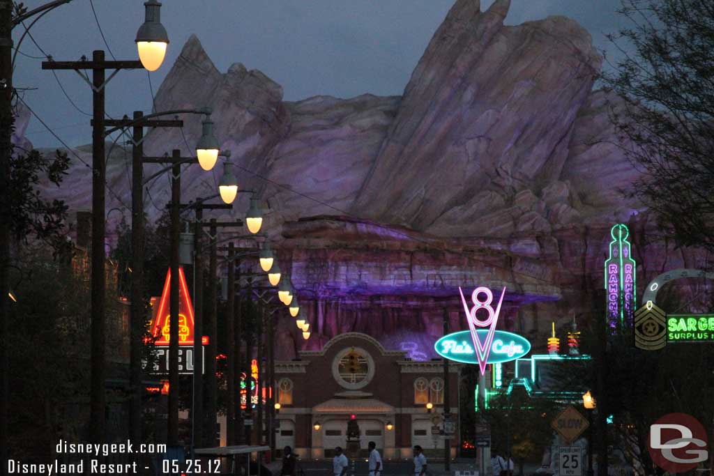 The lights were coming on in Radiator Springs.