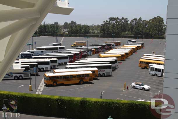 Today is another Grad Nite at the Disneyland Resort.. so far not too many buses.