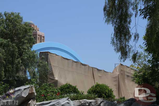 The Bugs theater is still behind scaffolding/tarps.