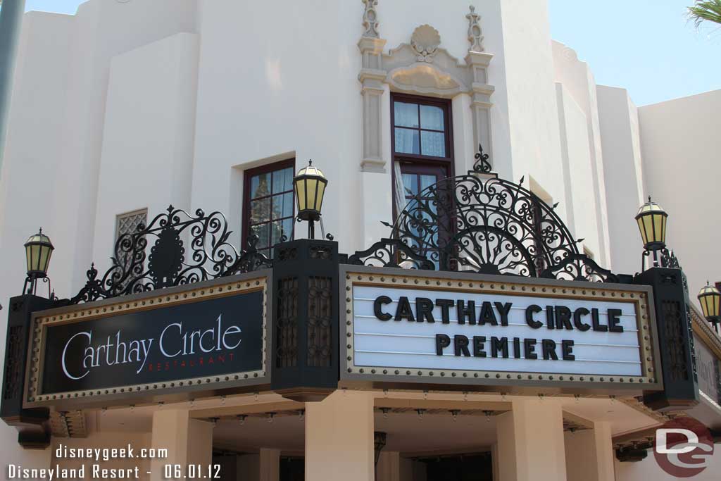 The new Carthay Circle signage.