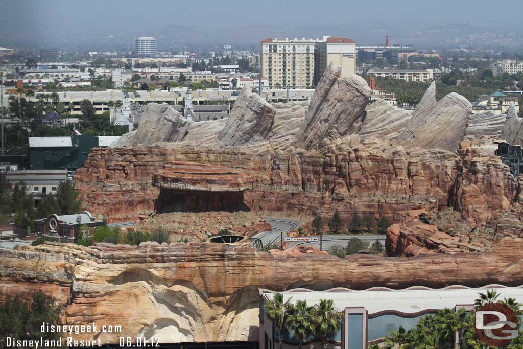 Nothing visible happening in Cars Land.