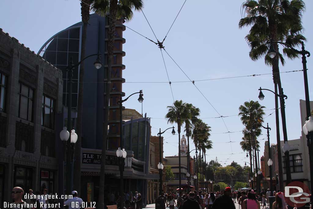 Heading up Hollywood Blvd.