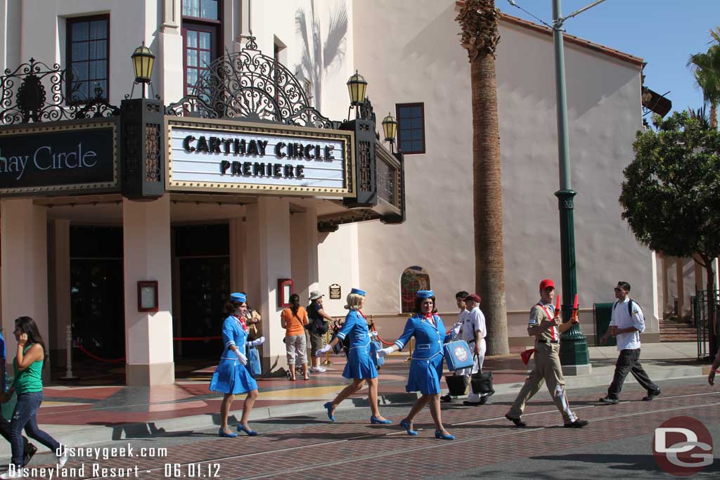 Minnies Fly Girls heading over to Condor Flats to perform.