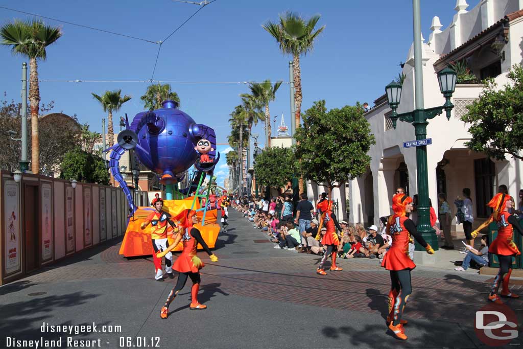 One big change is Jack Jack was moved lower on the Incredibles float to fit under the Red Car lines and he no longer shoots flames out of his head.