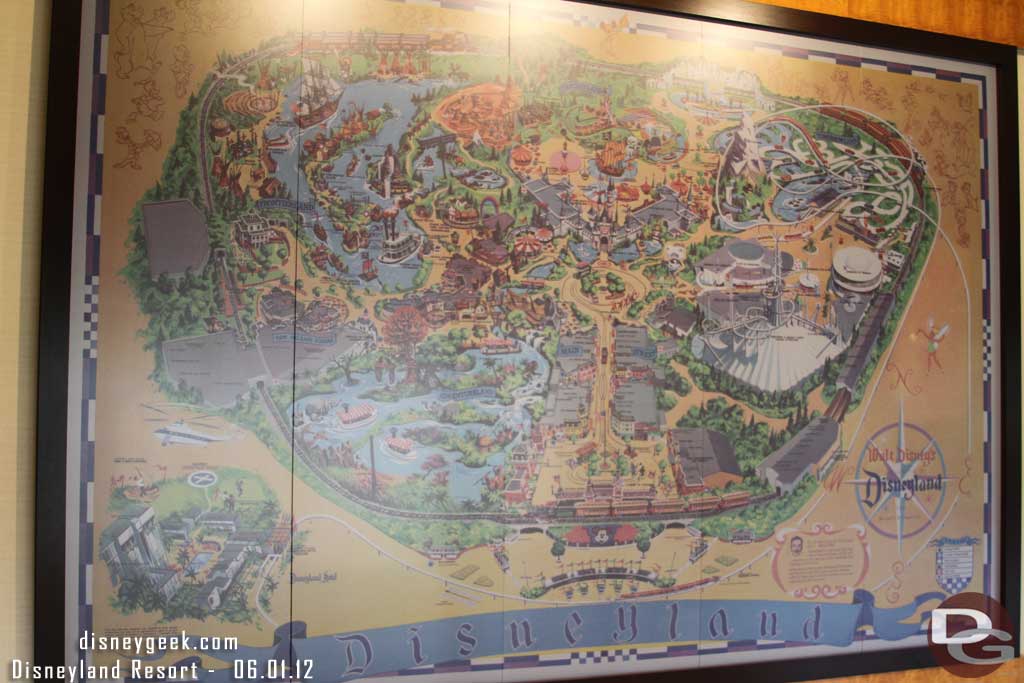 The large Disneyland map when you enter the Fantasy Tower now has some animations that cycle through.