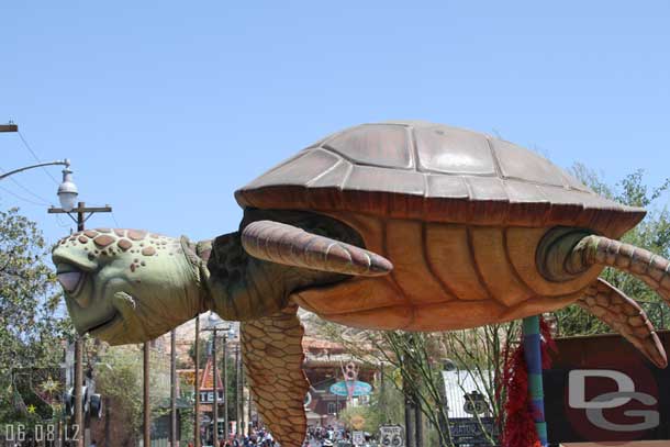 Crush flying by Route 66.