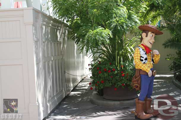 Woody was back in the park area where the Maliboomer once stood.