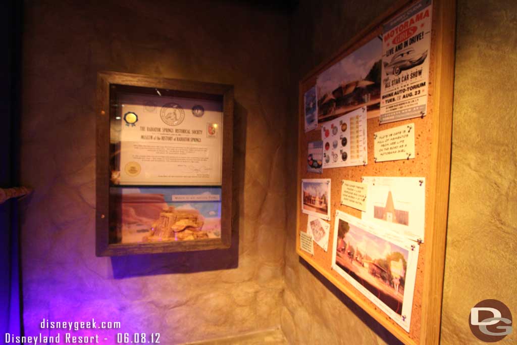 The first noticeable change to me was the display case at the end of the hallway that used to have construction pictures has a few new items.