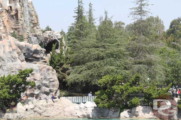 Most of the walls were down from around the Matterhorn.  Just some out front.  They were doing Cast Member testing/previews today.