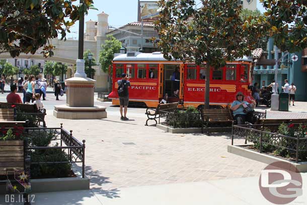 One of the Red Car Trolley cars was parked for pictures.