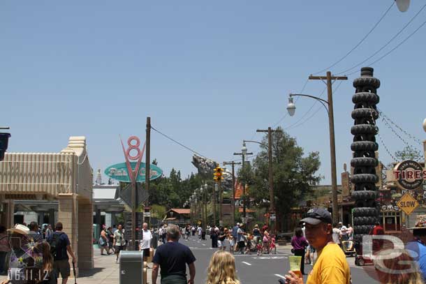 Looking up Route 66 toward the Blue Sky Cellar... it looks so far away!