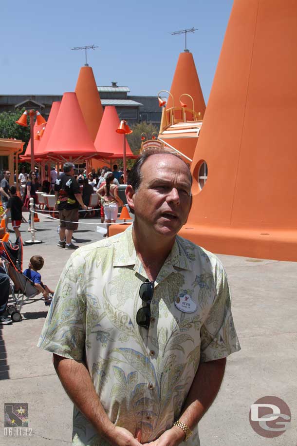 Ran into Kevin Rafferty and he took a good 15 minutes so out of his day to chat with us.  He is an Imagineer (senior concept writer who worked on the Racers).