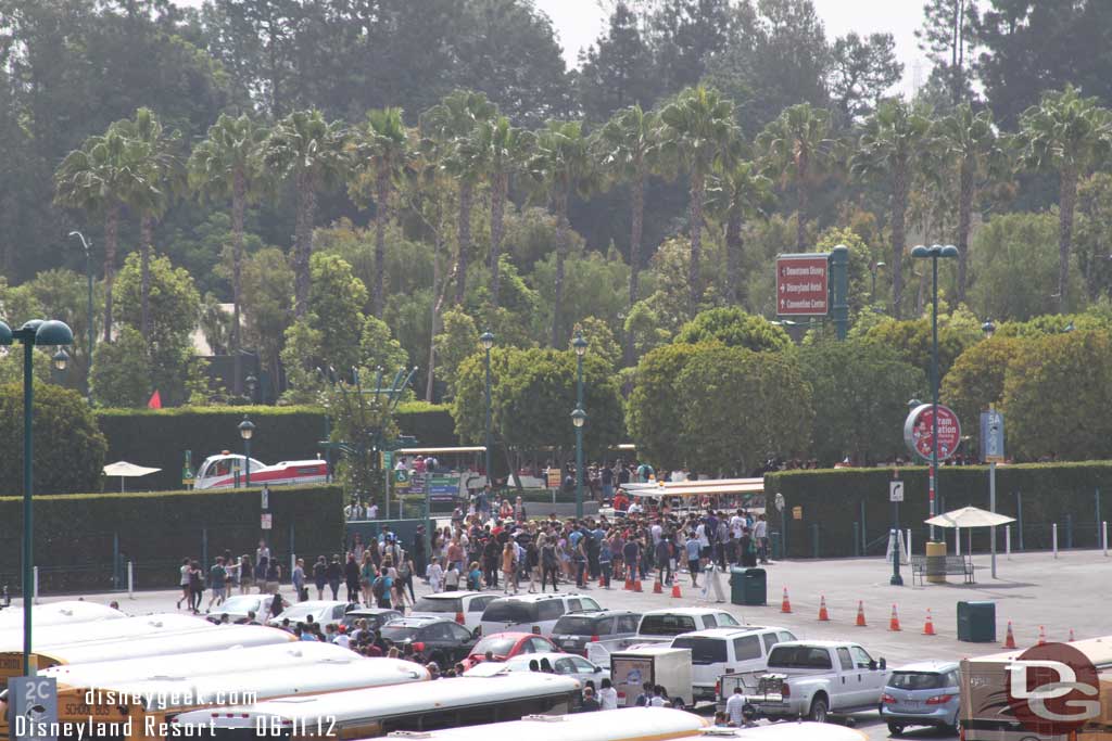 And what looked to be a mob of kids heading for the trams...