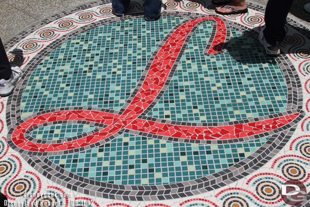 Some of the tile work as you walk through the garden.