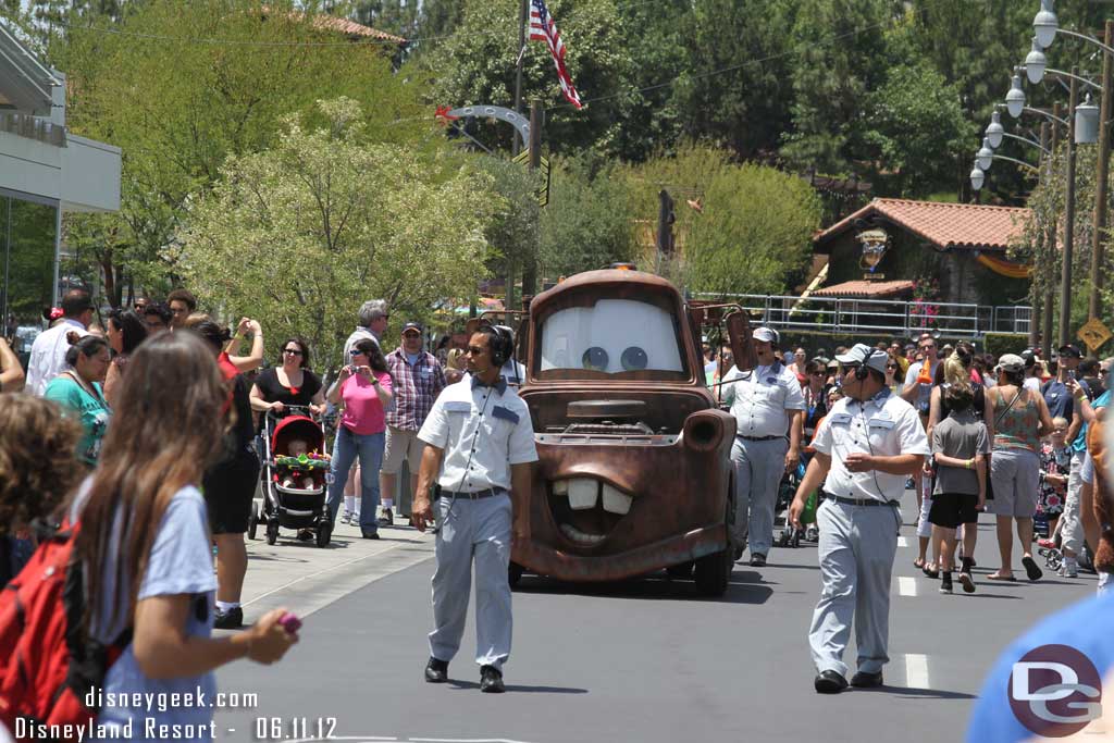 Mater came cruising by.