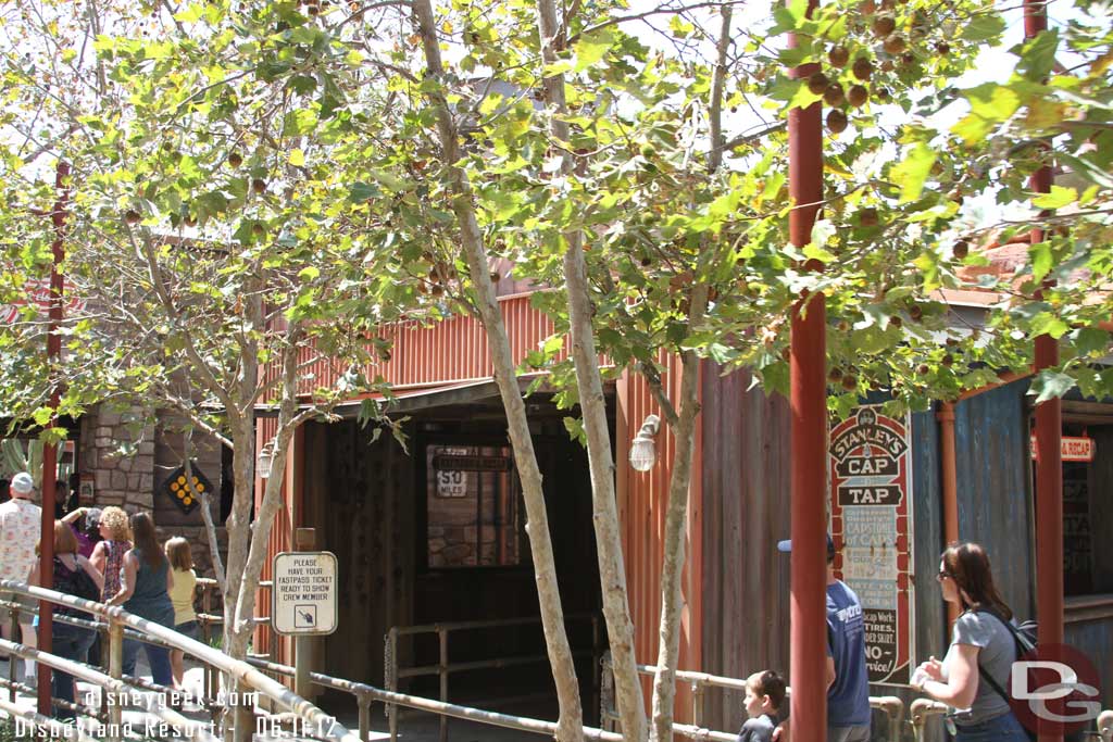 The Standby queue goes through several buildings.. the other two do not, but you can see them through the trees.