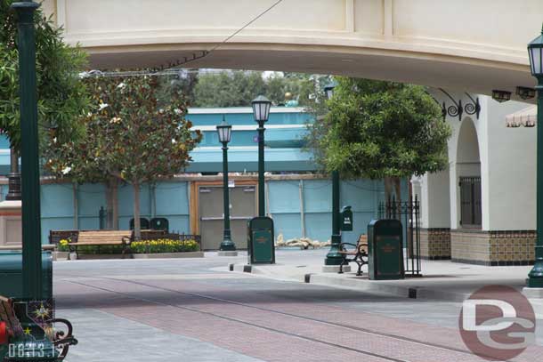 Notice the walls still up at the front of the park.