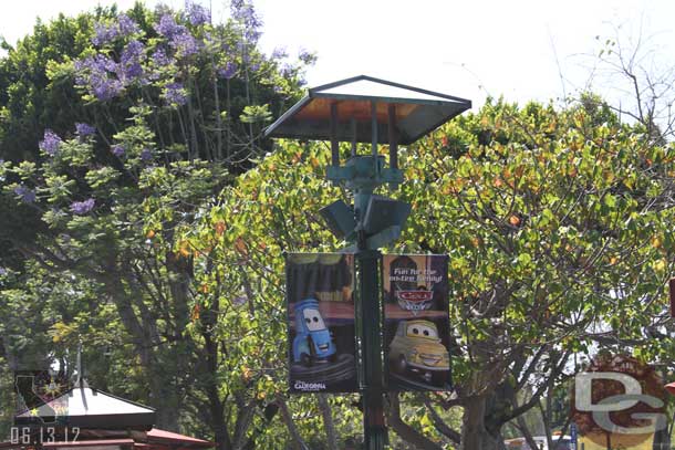 Downtown Disney has Cars banners.