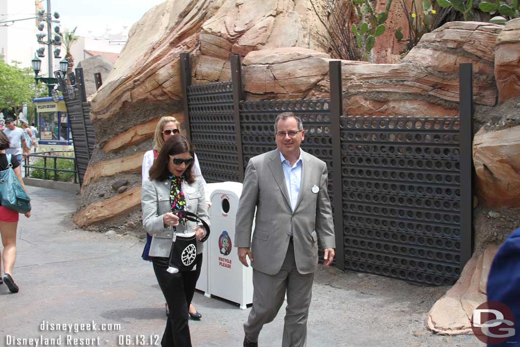 George Kaligridis and Meg Crofton out walking the park.