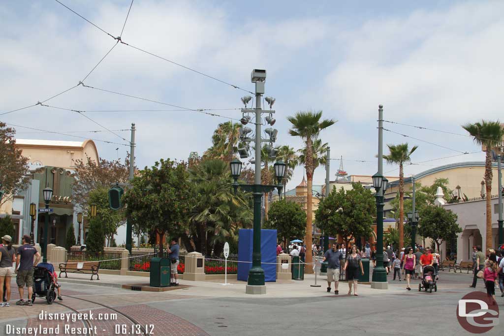 The Storytellers statue is boxed up still.