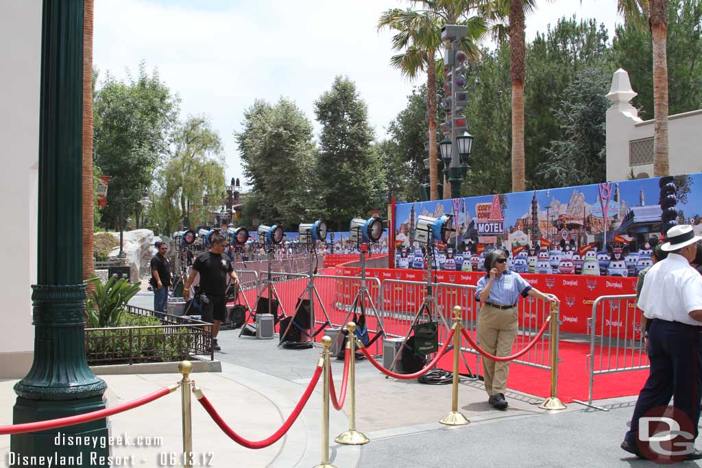 The red carpet for tonights Cars Land Premiere.