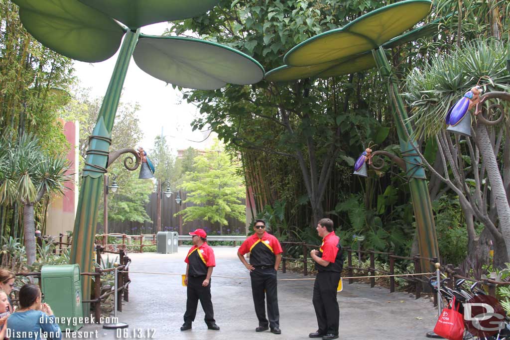 The walls are down in Fliks, again just a simple rope and cast members to keep you out.