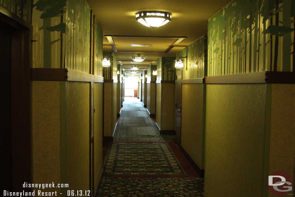 One of several long hallways I had to walk down to reach my room.