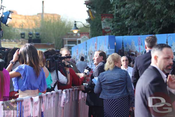 John Lasseter and his wife working their way down the carpet.