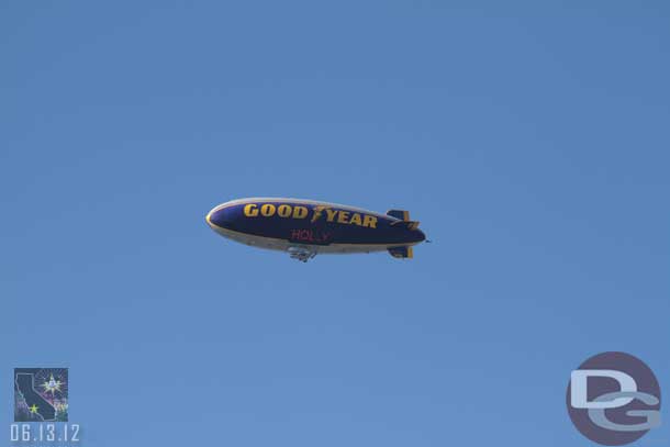 The Good Year Blimp overhead for the premiere.