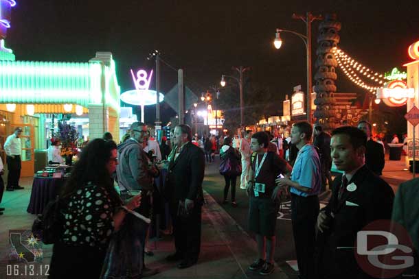 John Lasseter was around all night and talking to everyone.