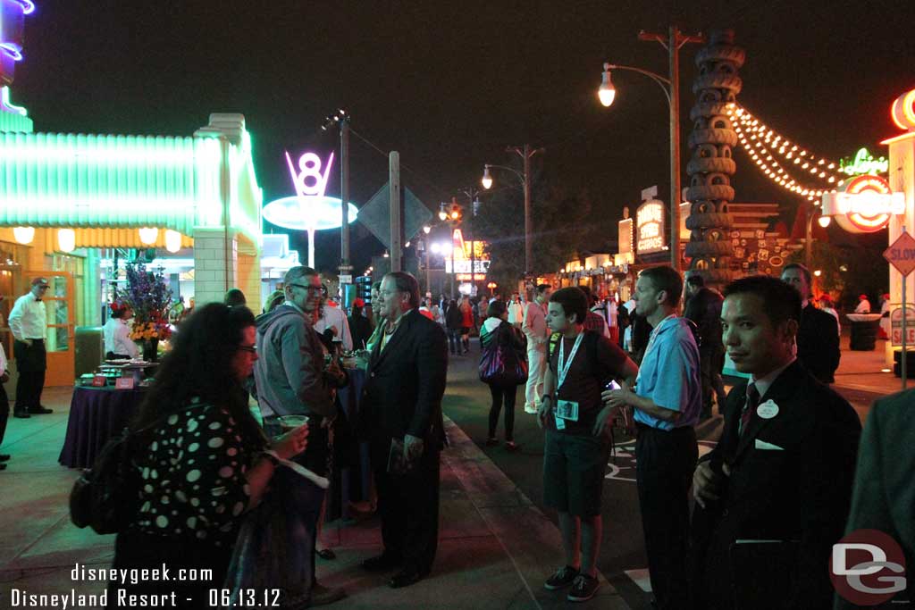 John Lasseter was around all night and talking to everyone.