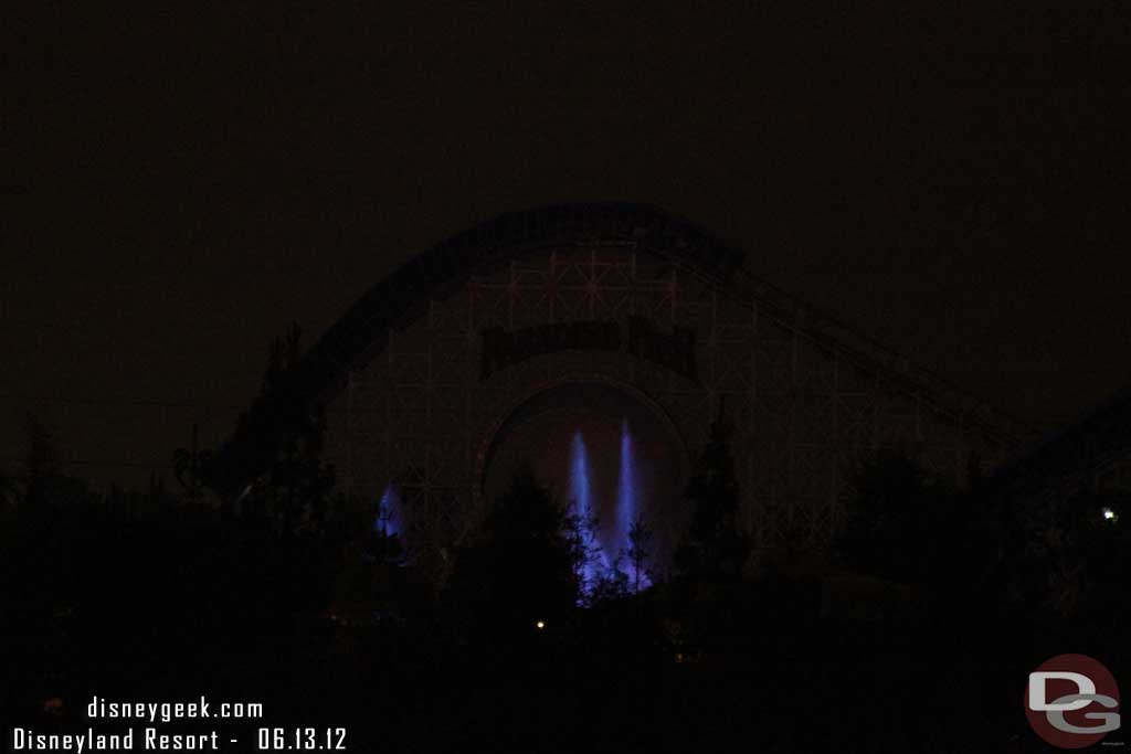 Took a look outside and they were testing World of Color.