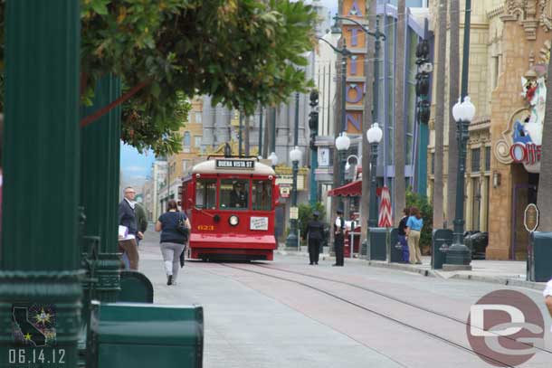 The Red Car Trolley on Hollywood Blvd.