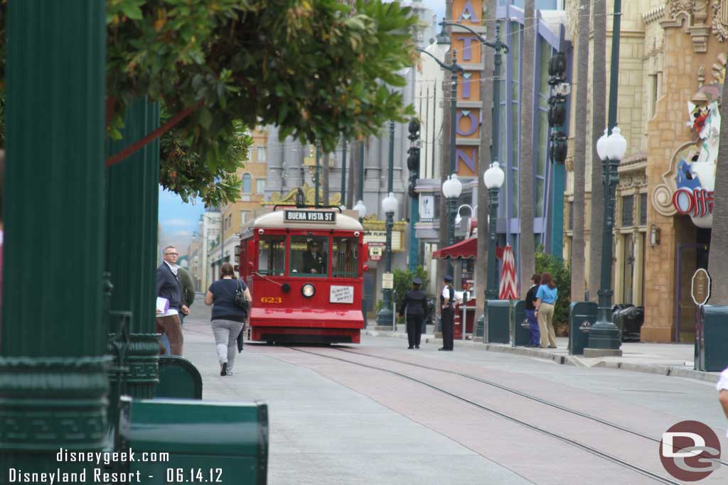 The Red Car Trolley on Hollywood Blvd.