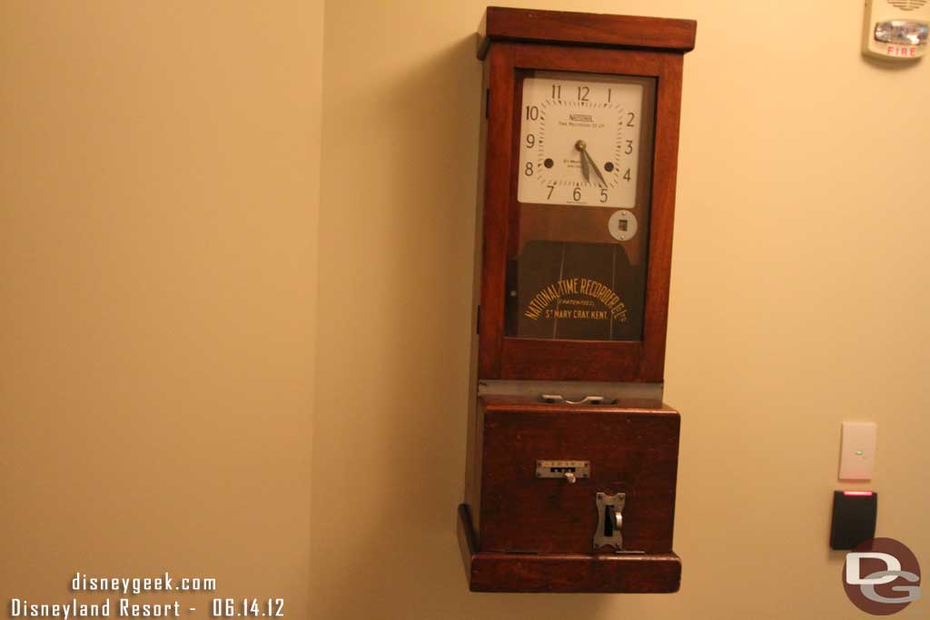 Some of the props around the stores are great!  This is an old time clock for employees.