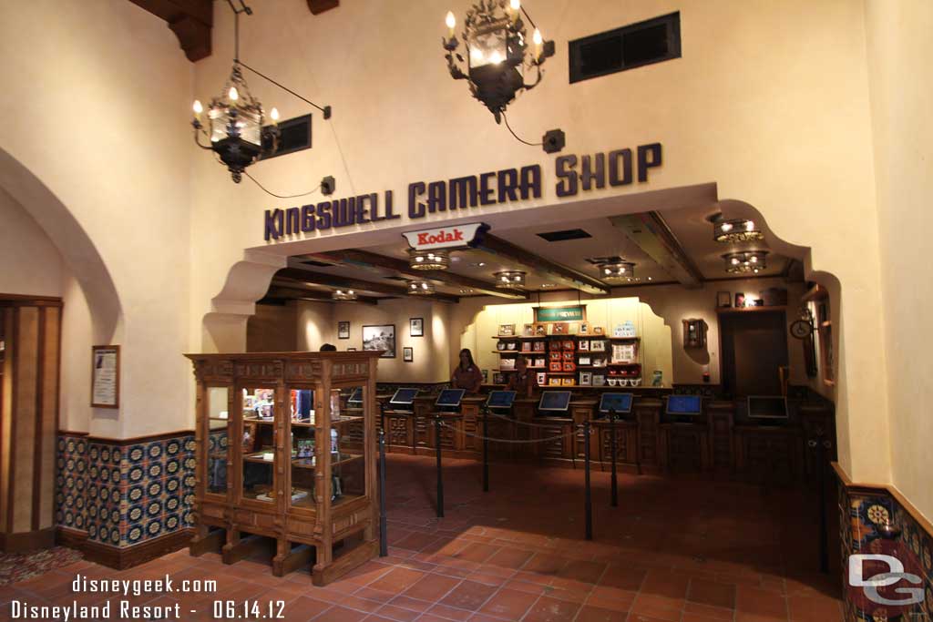 First store is the Kingswell Camera Shop.  (Note: Kingswell Avenue was the site of an early Disney animation studio)