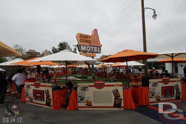 Radio stations circled the front of the Cozy Cones.