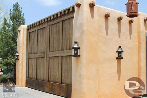 The backstage gate as you go from the Wharf to Cars Land.