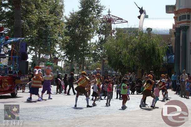 The Phineas and Ferb show was going on as I headed back to the Grand Californian.