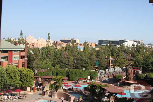 As you can see it overlooks the pools and in the distance DCA/Cars Land.