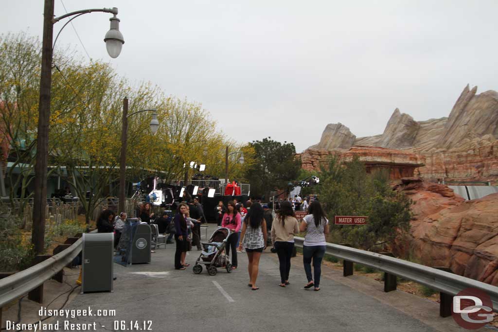 Today was media day so there were lights, crews, and cameras everywhere as you tried to walk around.