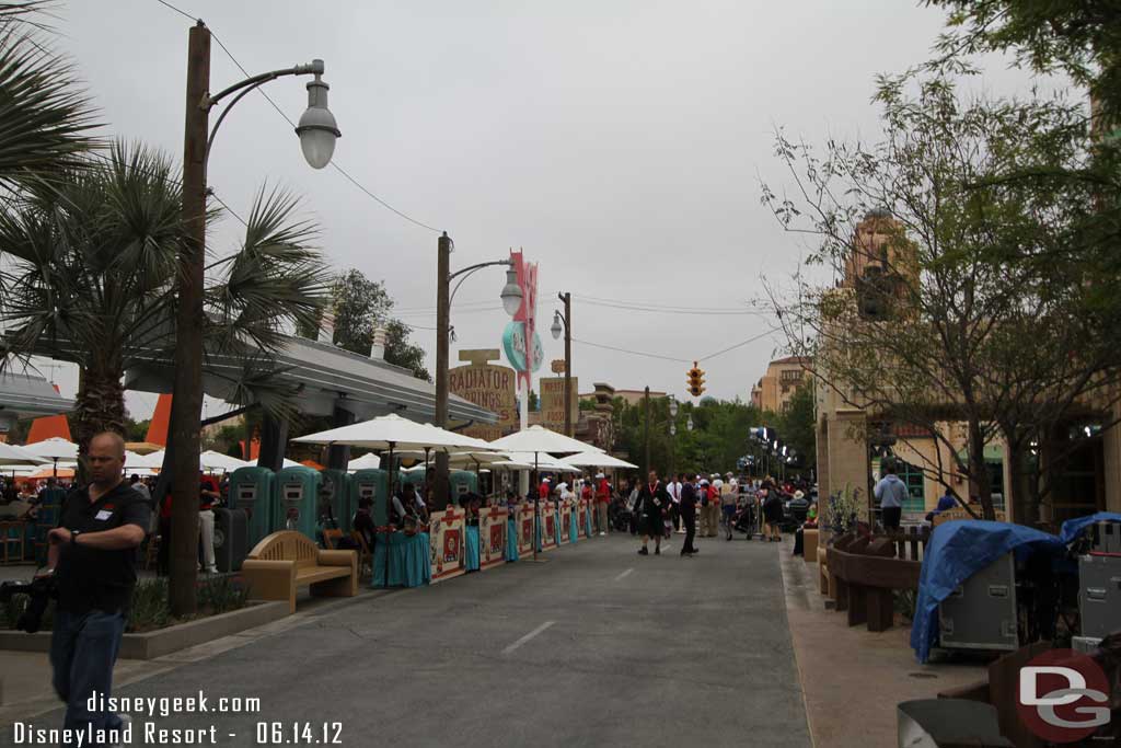 The streets as you reached town were lined with radio stations broadcasting live from the park.