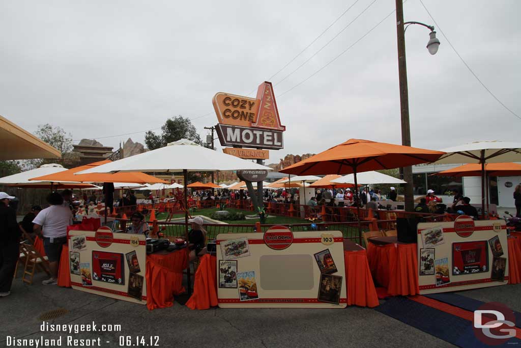 Radio stations circled the front of the Cozy Cones.