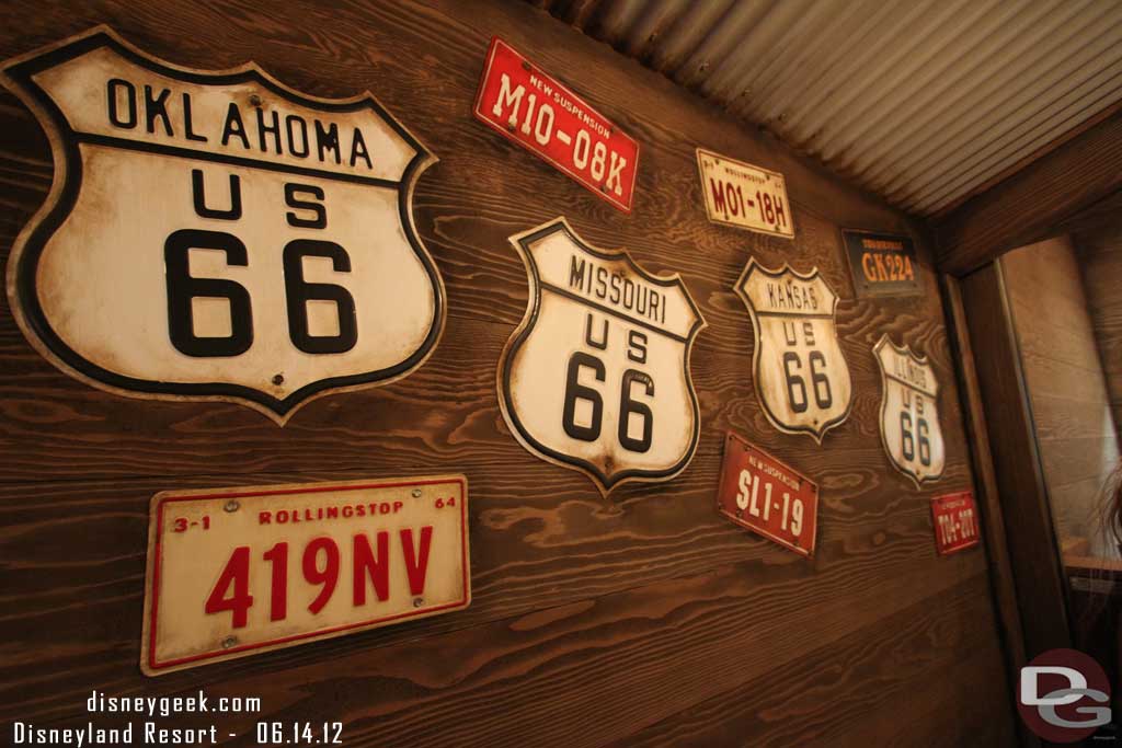 Some of the plates on the wall of the Photo area as you exit.