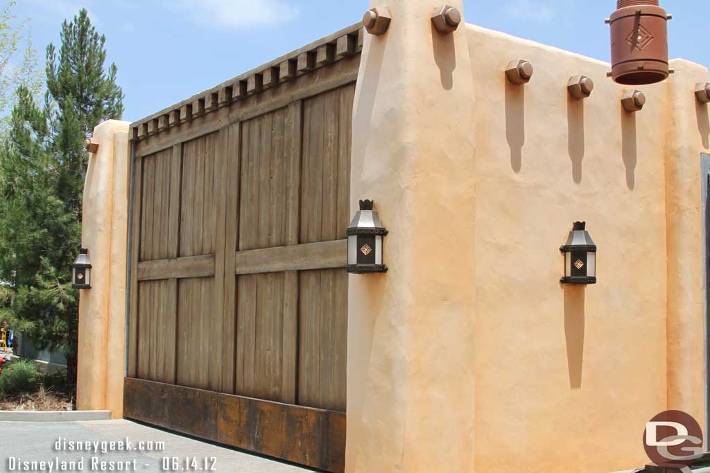 The backstage gate as you go from the Wharf to Cars Land.